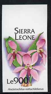 Sierra Leone 1994 Orchids 900L (Ancistrochilus rothschildianus) unmounted mint imperf marginal, SG 2166var