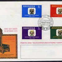 Rhodesia 1973 Responsible Government set of 4 on illustrated cover with first day cancel, SG 484-87