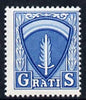 Germany - Allied Military Forces 1948 Travel Permit Stamp 'Gratis' in blue unmounted mint*