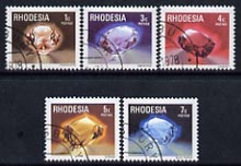 Rhodesia 1978 Minerals set of 5 from def set very fine cds used , SG 555-59