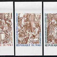 Mali 1979 Christmas (Works by Durer) unmounted mint imperf set of 3 from limited printing (as SG 734-36)