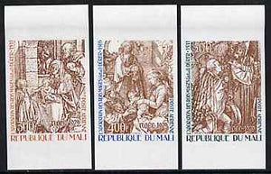 Mali 1979 Christmas (Works by Durer) unmounted mint imperf set of 3 from limited printing (as SG 734-36)