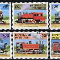 Guinea - Conakry 1997 Steam Locomotives complete perf set of 6 values, cto used SG 1761-66