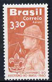 Brazil 1960 50th Anniversary of Scouting in Brazil, unmounted mint SG 1034*