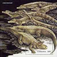 Tanzania 1996 Crocodiles unmounted mint miniature sheet containing 500s value