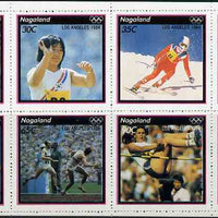 Nagaland 1984 Los Angeles Olympic Games perf sheetlet containing complete set of 8 values unmounted mint