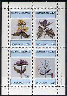 Bernera 1981 Flowers #02 perf,set of 4 values (10p to 75p) unmounted mint