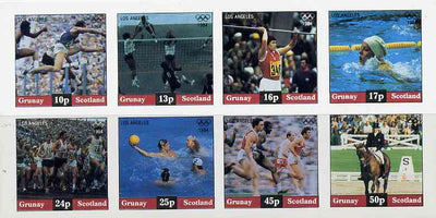 Grunay 1984 Los Angeles Olympic Games imperf,set of 8 values (10p to 50p) unmounted mint