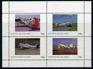 Staffa 1982 WW2 Aircraft #2 perf set of 4 values unmounted mint