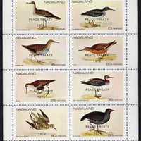 Nagaland 1972 Birds (Sandpiper, Rail, Knot, Dunlin, etc) perf set of 8 opt'd 'Viet-Nam Peace Treaty 1973 unmounted mint'