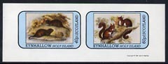 Eynhallow 1981 Animals #04 (Water Rat & Red Squirrel) imperf set of 2 values (40p & 60p) unmounted mint