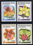 Burkina Faso 1996 Orchids complete perf set of 4 unmounted mint