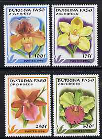 Burkina Faso 1996 Orchids complete perf set of 4 unmounted mint