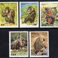 Benin 1995 Primates complete set of 5, SG 1292-96, Mi 638-42 unmounted mint*