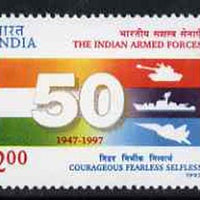 India 1997 50th Anniversary of Indian Armed Forces, unmounted mint SG 1762*