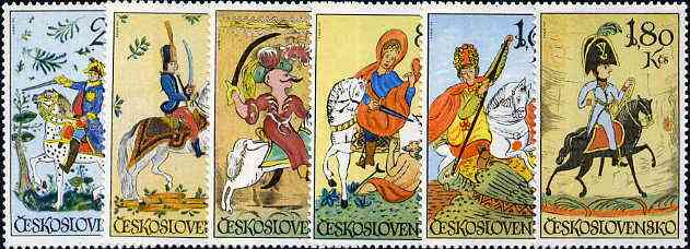 Czechoslovakia 1972 Horsemanship on Ceramics and Glass unmounted mint set of 6. SG 2059-64, Mi 2097-2102