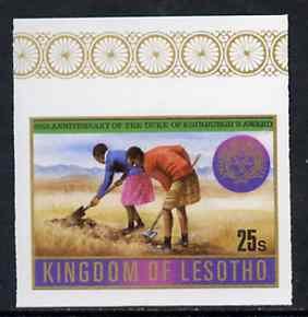 Lesotho 1981 Duke of Edinburgh Award Scheme 25s Gardening imperf unmounted mint, pairs & gutter pairs available - price pro-rata, SG 464var