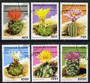 Benin 1996 Cacti complete set of 6 values cto used SG 1407-12