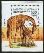 Sahara Republic 1996 Giraffes perf m/sheet cto used