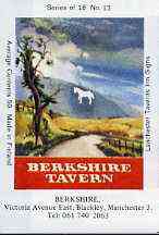 Match Box Labels - Berkshire (The White Horse) (No.13 from a series of 18 Pub signs) very fine unused condition (Lanchester Taverns)