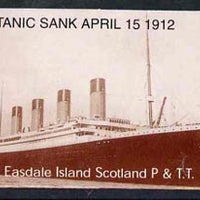 Telephone Card - Easdale Titanic #08 £5 (collector's) card (brown & white from a limited edition of 1200)