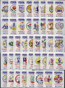 Match Box Labels - complete set of 42 Australian Town Crests very fine unused condition (Federal Match Co)