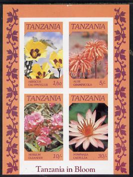 Tanzania 1986 Flowers unmounted mint imperf m/sheet (SG MS 478)