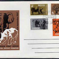 Rhodesia 1967 Nature Conservation set of 4 on Official unaddressed cover with first day cancel, SG 418-21