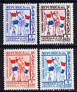 Paraguay 1957 Soldiers & Flags 4 values from 'Chako Heroes' Air set unmounted mint, SG 799-802*