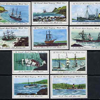 Match Box Labels - 10 Cornish Ship Wrecks (nos 21-30), superb unused condition (Cornish Match Co issued July 1970)