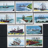 Match Box Labels - 10 Cornish Ship Wrecks (nos 31-40), superb unused condition (Cornish Match Co issued July 1970)