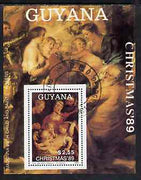 Guyana 1989 Christmas $2.55 (The Sacred Family by Rubens) m/sheet very fine cto used