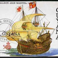 Guyana 1992 500th Anniversary of Discovery of America m/sheet (Santa Maria) very fine cto used