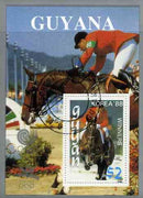 Guyana 1988 Korea '88 $2 m/sheet (Winners - Show Jumping) very fine cto used