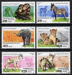 Sahara Republic 1996 Wild Animals complete perf set of 6 very fine cto used