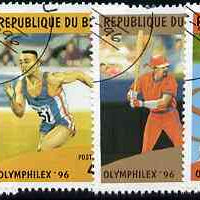 Benin 1996 Olymphilex '96 Stamp Exhibition perf set of 6 very fine cto used, SG 1400-1405