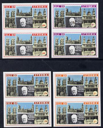 Stroma 1968 Churchill set of 4 in unmounted mint imperf pairs