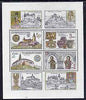 Czechoslovakia 1982 Castles unmounted mint m/sheet containing set of 4 values plus 4 labels, SG MS 2636, Mi BL 50