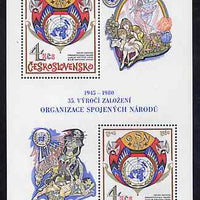 Czechoslovakia 1980 35th Anniversary of United Nations unmounted mint m/sheet, SG MS 2532, Mi BL 41