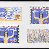 Czechoslovakia 1982 United Nations General Assembly unmounted mint m/sheet, SG MS 2627, Mi BL 48