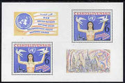 Czechoslovakia 1982 United Nations General Assembly unmounted mint m/sheet, SG MS 2627, Mi BL 48