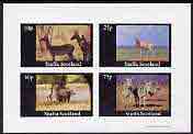 Staffa 1981 Animals (Deer, Zebras etc) imperf,set of 4 values (10p to 75p) unmounted mint