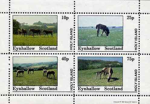 Eynhallow 1981 Horses #1 perf,set of 4 values (10p to 75p) unmounted mint