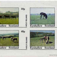 Eynhallow 1981 Horses #1 imperf,set of 4 values (10p to 75p) unmounted mint