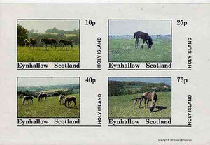 Eynhallow 1981 Horses #1 imperf,set of 4 values (10p to 75p) unmounted mint