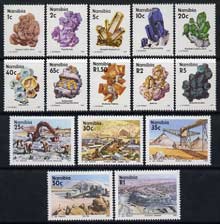 Namibia 1991 Minerals definitive set of 15 values complete unmounted mint, SG 553-67*