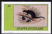 Staffa 1982 Rodents imperf deluxe sheet (£2 value) unmounted mint