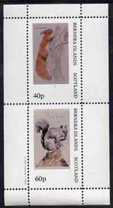 Bernera 1982 Animals perf,set of 2 values (40p Red Squirrel & 60p Grey Squirrel) unmounted mint