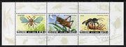 North Korea 1993 Insects sheetlet containing 10ch, 30ch & 90ch fine cto used, see after SG N3272