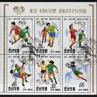 North Korea 1991 Women's World Football Championships sheetlet containing set of 6 fine cto used, SG N3102-07